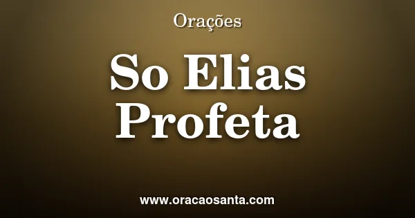 São Elias Profeta