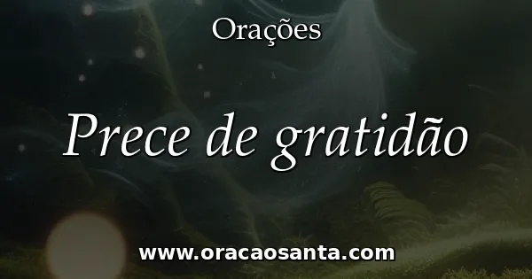 Prece de gratidão